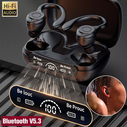 Wireless Sweatproof Bluetooth Earphones Headphones Sport Gym Earbuds with Mic