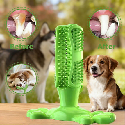 Green L Size Dog Toothbrush Toy Clean Teeth Brushing Stick Mouth Chewing Dental Care Play Dog