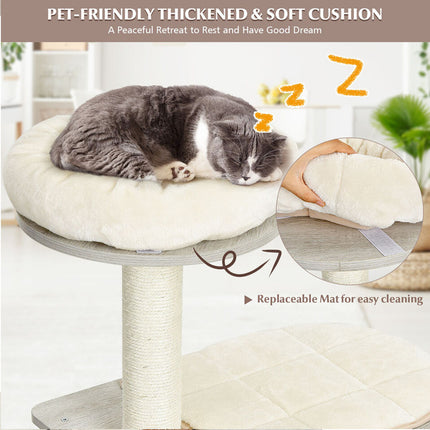 Cat Tree Tower Pet Condon House Bed Sisal Scratcher Posts Furniture