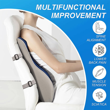 Back Cushion Lumbar Support Cushion Memory Foam Ergonomic Support Pillow