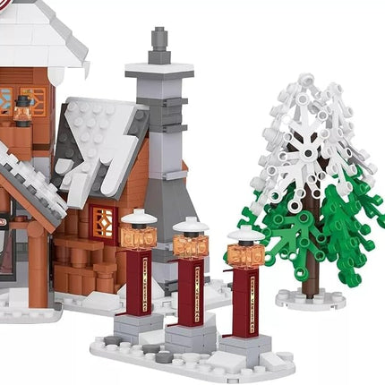 Christmas Santa House Winter Village Building Blocks Set Model Toy Gift 1004pcs