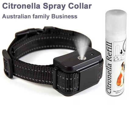 Rechargeable Dog Citronella Anti Bark Spray Collar Training Stop Barking Humane