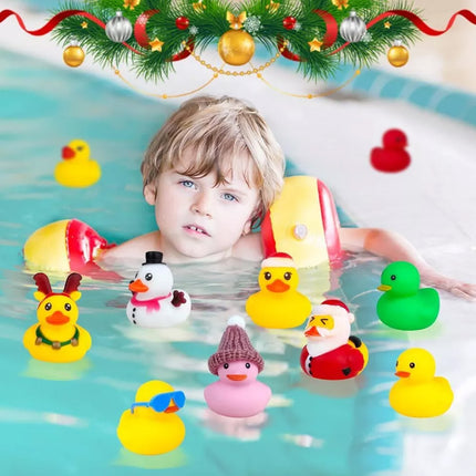 Rubber Duck Christmas Advent Calendar Xmas Countdown 24 Days Bath Toys Gift