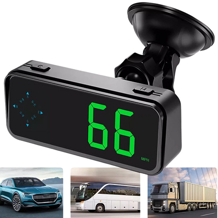 2024 Mini LED Digital Speedometer Car HUD Head Up Display MPH/KMH Universal