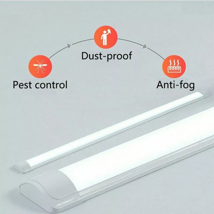 10pcs 3FT 90cm LED Batten Tube Light Garage Ceiling Panel Lamp 6500K Daylight
