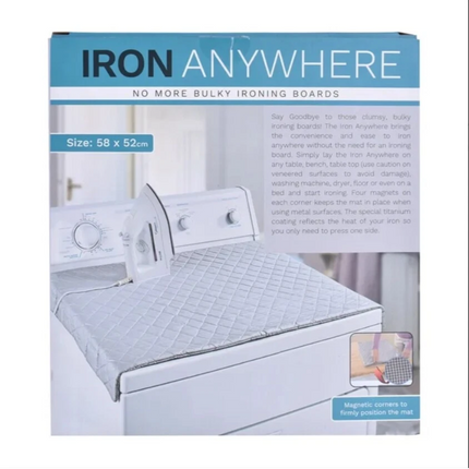 Iron Anywhere Portable Magnetic Ironing Mat Blanket Ironing Board Replacement