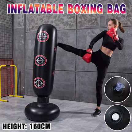 Free Standing Boxing Punching Bag - Boxing Stand Dummy Target Fitness Kick MMA