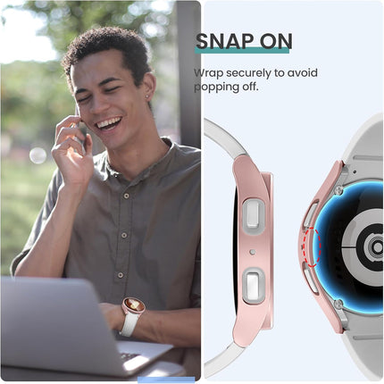 Rose Gold For Samsung Galaxy Watch 6 Case Screen Protector Clear 40mm 44mm Cover