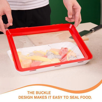 4 Pcs Reusable Healthy Food Preservation Film Tray Airtight Preserving Container