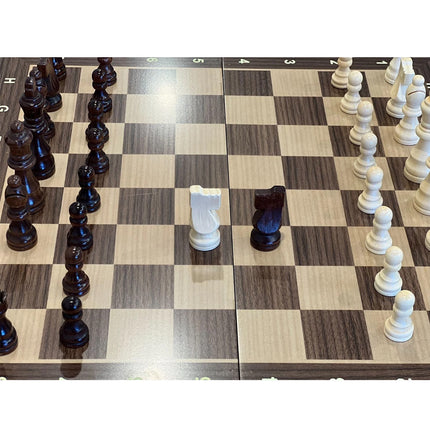 30cm Magnetic Large Chess Set Wooden Timber Oak Folding Chessboard