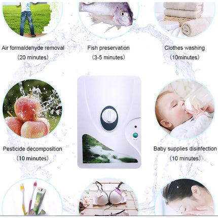 600MG/H Ozone Generator Ozonator Machine Air Purifier Cleaner Home Air Fruit
