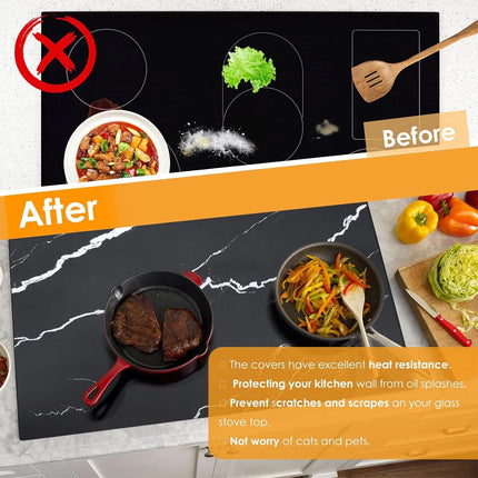 Heat Resistant Rubber Protective Mat Stove Cover Mat Electric Induction Hob Mat