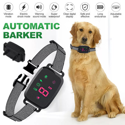 Dog Bark Collar-Compact Anti Barking Remote Stop Training sound-vibrate-shock