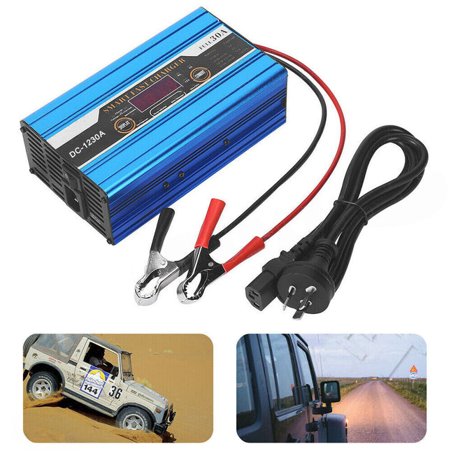 30A 12V Battery Charger Smart Charge for Car Motorcycle Caravan ATV Boat Truck
