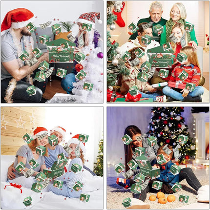 10 Bounces Christmas Surprise Gift Box Explosion for Money-Folding Pop-Up Explosion Gift Box Green
