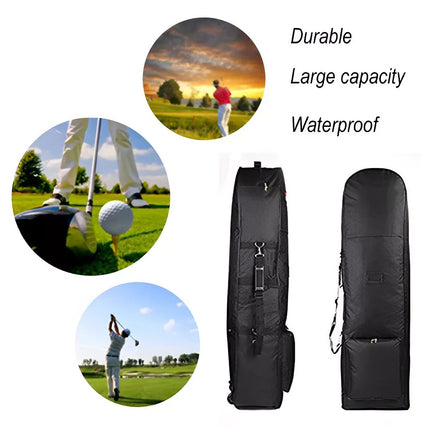 Travel Golf Aviation Bag with Wheels Golf Club Case Cover Storage Bag Waterproof