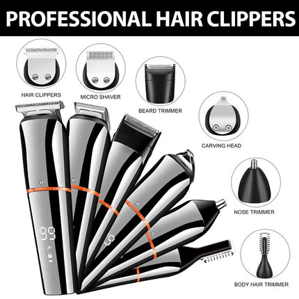 Rechargeable Men's Body Hair Clippers Beard Trimmer Shaver Haircut Grooming Kit