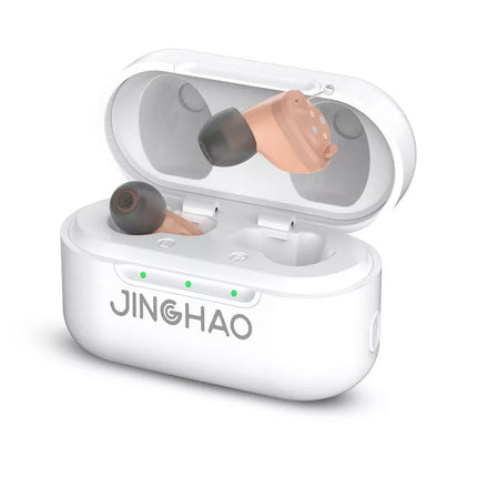Mini Hearing Aids Digital Invisible In Ear Small Sound Voice Amplifier Enhancer Beige