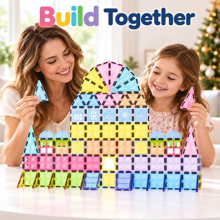 102 Pcs Diamond Magnetic Tiles Castle Building Set Construction Christmas Gift