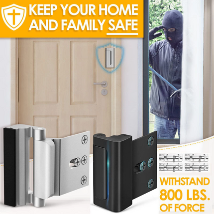 2x Defender Security Protective Door Reinforcement Lock Add Extra High Security