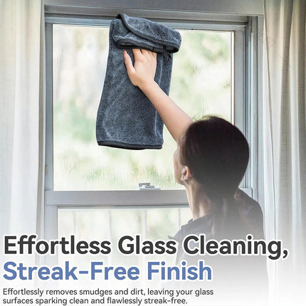 2 Pcs Microfibre Glass Cleaning Cloth Car Towel Window Dish Washing 40*60cm
