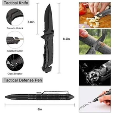 40pcs Emergency Survival Equipment Kit Sports Tactical Hiking Camping SOS Tool