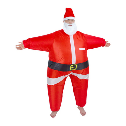 Inflatable Santa Claus Costume Christmas Suit, Funny Props Outfit Xmas Costumes