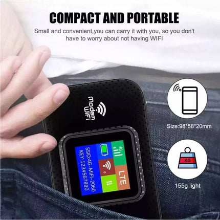 For Portable 4G LTE Wireless WiFi Router Mobile Broadband LCD MIFI Hotspot
