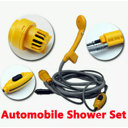 Portable Automobile 12V Shower Set Water Pump Travel Trip Camp Car Caravan Boat