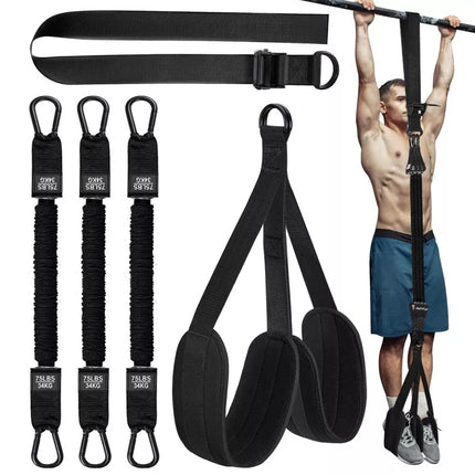 Heavy Duty Pull Up Assistance Bands Assisted Pull Up Bands Arm Training Set Black