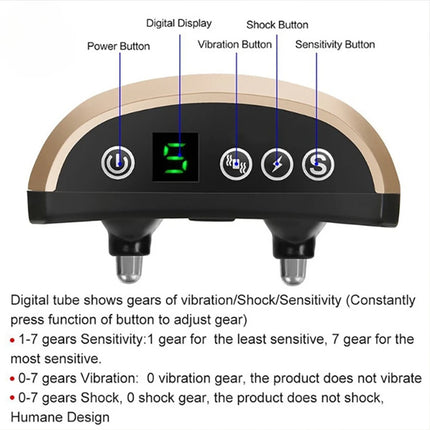 Dog Bark Collar Rechargeable Smart Anti Barking Training Collar for Dogs Gold