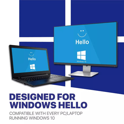 USB Fingerprint Reader for Windows 10/11 Hello FIDO U2F Biometric Fingerprint Scanner Anti-Spoofing