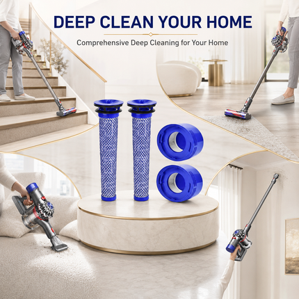 2Pcs For Dyson V8 V7 Vacuum Cleaner Pre Post Filter Replacement