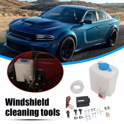 1.5L Car Windscreen Washer Bottle Kit Pump Universal Windshield Wiper Reservoir