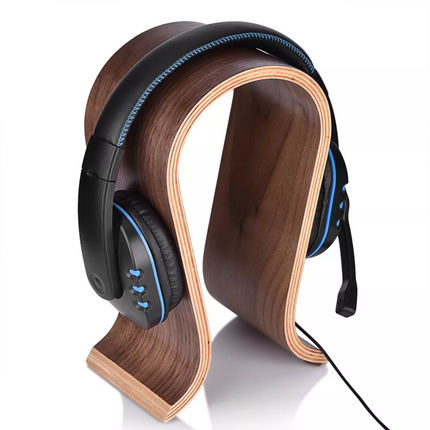 Wooden Headphone Stand Wood Headset Display Rack Earphone Holder For Home Office