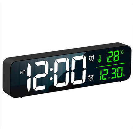 LED Digital Alarm Clock Temperature Music Alarm USB Power Wall Clock