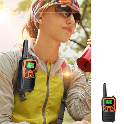 2x Walkie Talkies 10KM Long Range Two-Way Walkie-Talkie Radios w/ LED Flashlight Yellow