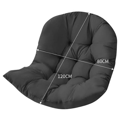 Large Hanging Egg Chair Cushion Sofa Swing Chair Seat Soft Cushions Pad Covers Black
