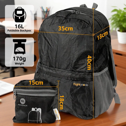 2* Travel Foldable Backpack Lightweight Shoulder Foldaway Luggage Bags Gym Sports