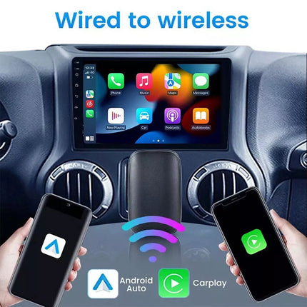 2in1 Wired to Wireless Carplay Adapter Android Auto Connect Box Apple USB Dongle