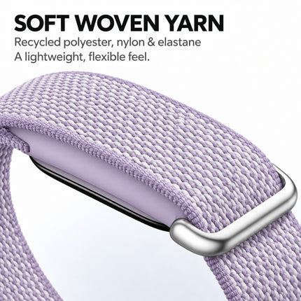 For Google Fitbit Air Performance Loop Band Recycled Polyester Adjustable Strap Light Purple