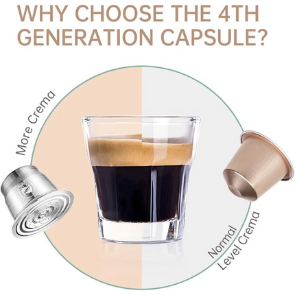3pcs Stainless Steel Coffee Capsule Cup Reusable/Refillable Pod For Nespresso Machine