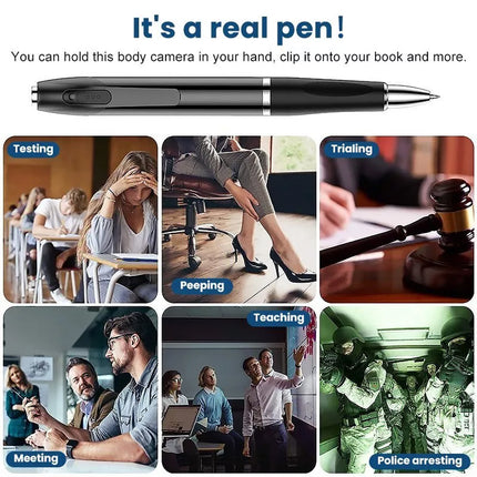 1080P HD Clip On Mini Hidden Camera Pen Video Recorder Cam DV DVR Camera Pen + 64G