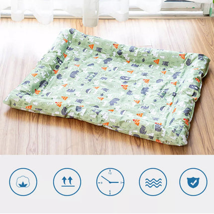 Pet Cool Gel Mat Dog Cat Bed Non-toxic Cooling Dog Summer Pad  Fast Pad (Green)