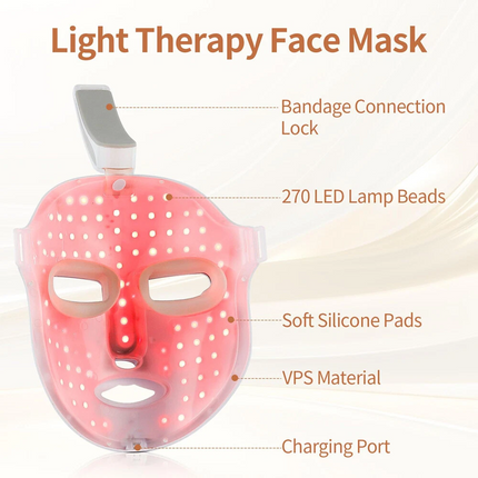 7 Colour LED Photon Face Mask Light Neck Rejuvenation Skin Wrinkle Therapy