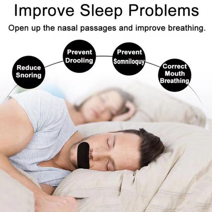 200Pcs Hypoallergenic Improved Breathing Strips for Anit- Snoring Mouth Tape