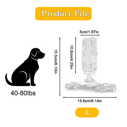 Clear L Size Dog Toothbrush Toy Clean Teeth Brushing Stick Mouth Chewing Dental Care Play Dog