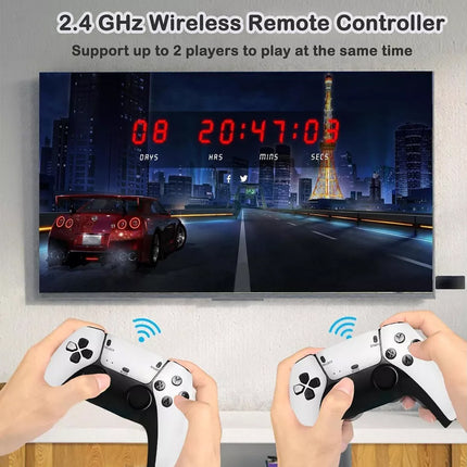 128G 4K HDMI TV Video Game Stick Retro Gaming Console 2 Wireless Controller