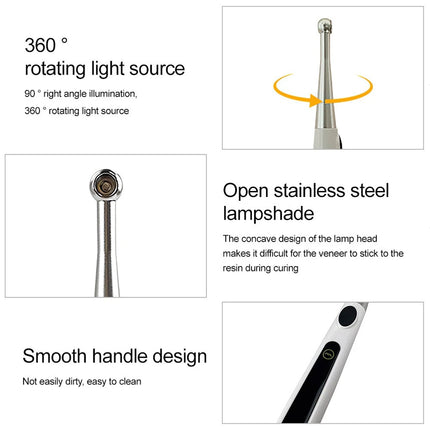 Dental Wireless Cordless LED Cure Curing Light Lamp 2400mw 5W Tool Resin 1 Sec