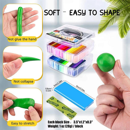 Polymer Clay Kit 46 Blocks Colors Oven Bake Clay Modeling DIY Boys And Girls TOYS Gifts AU